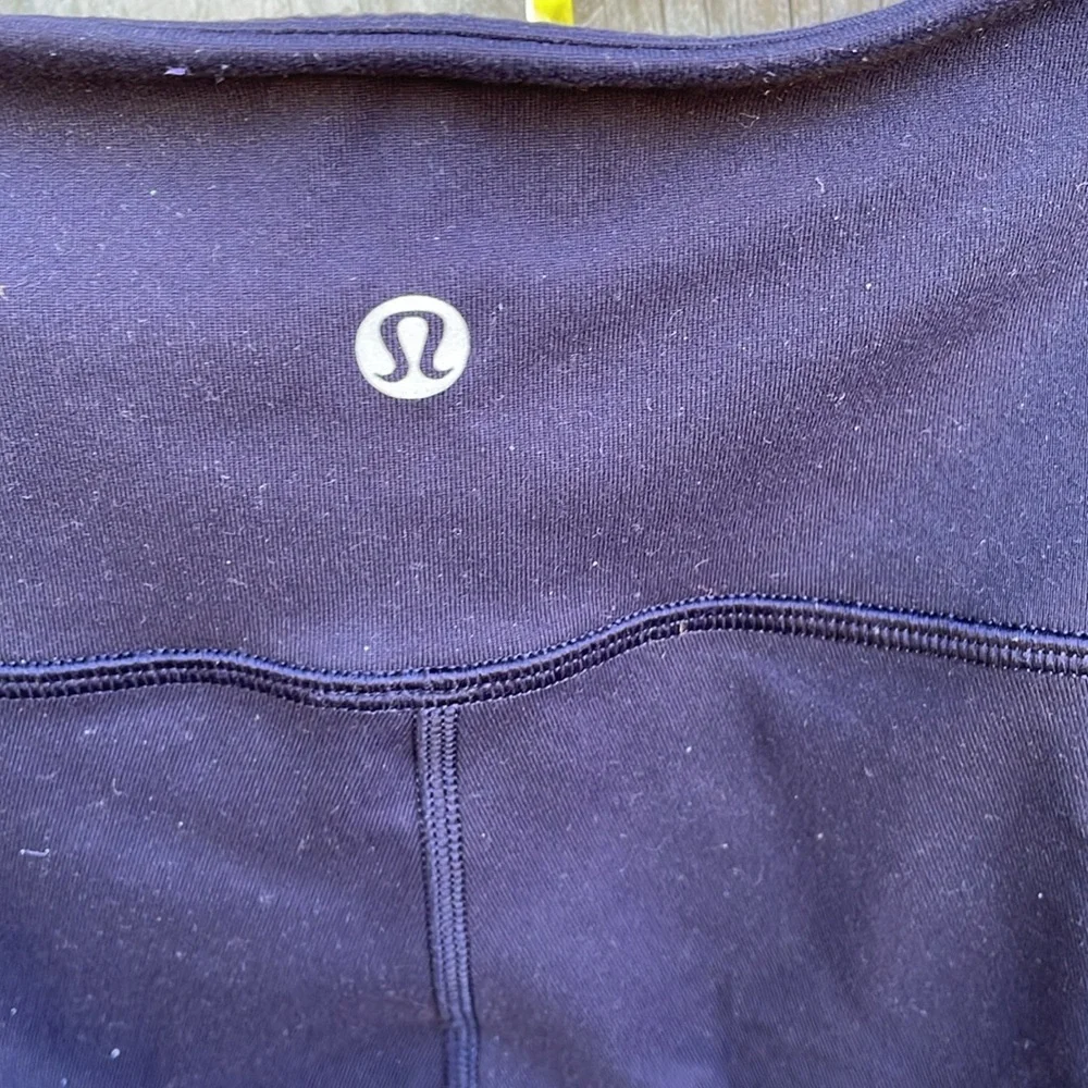 Lululemon Wunder Under mid rise full length W5BJMS Luon Navy Blue 8